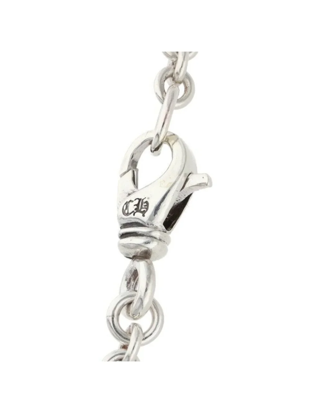 Chrome Hearts Tny CH Tiny CH Cross Chain Silver Bracelet